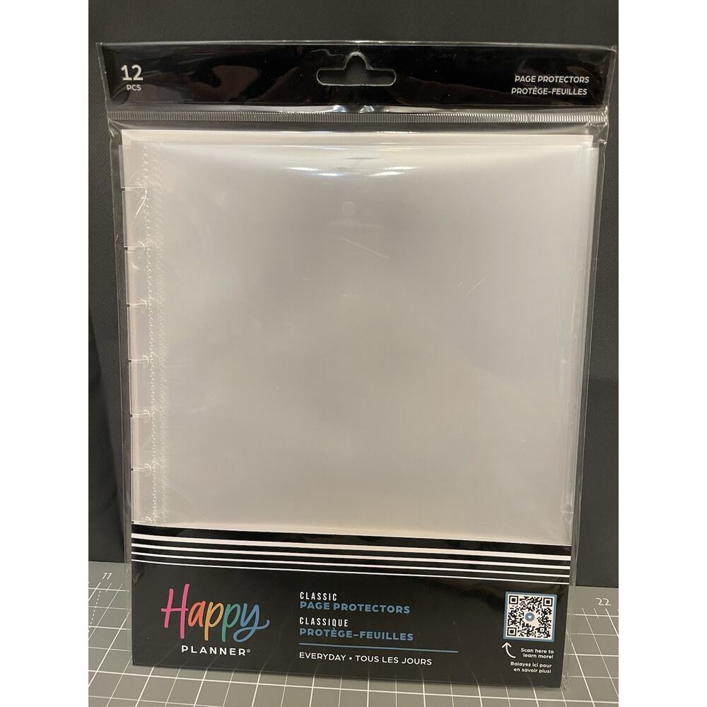 Happy Planner Classic 9 Disc Snap In Page Sheet Protectors Set 12 pc Sheets
